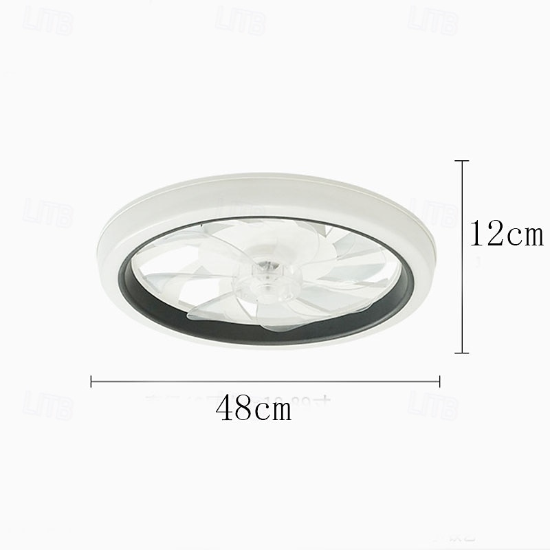 Led Ultra-Thin Ceiling Lamps Fan With Light Modern Living Room Lights Bedroom Lamp With Remote Control 2025 - SGD S$334.34 –P1