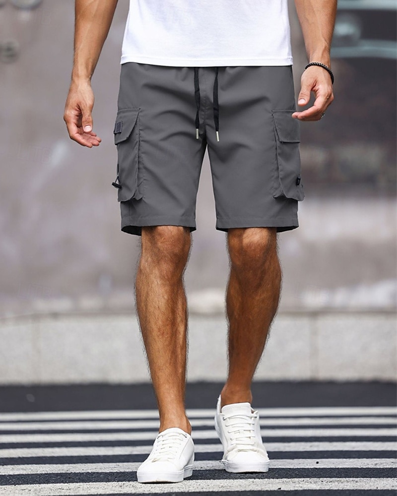 Per uomo Pantaloncini cargo Shorts Pantaloncini Estivi Coulisse Elastico in vita Multi-tasche Semplice Comodità Indossabile Lunghezza al ginocchio All'aperto Sport Quotidiano Moda Casual Nero Verde del 2025 a $20.99 –P9