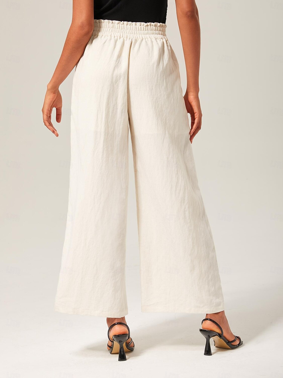 Femmes Féminin Droit Longueur complète Taille haute Élégant Occasionnel Beige Été Automne Inter-saisons XS S M de 2025 ? $69.99 –P4