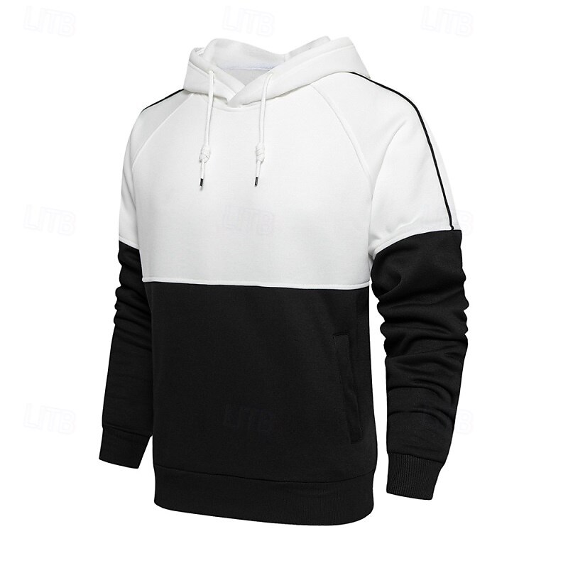 Hombre Sudadera Sudadera Con Capucha Negro Verde Trébol Gris Con Capucha Bloque de color Bloque de Color Bolsillo delantero Deporte Casual Diario Ropa de calle Fresco Ropa deportiva Otoño invierno 2025 - $27.99 –P2