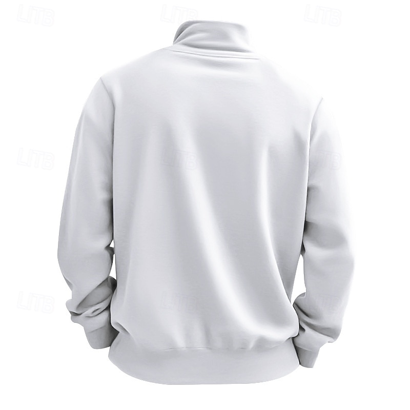 Men's Sweatshirt Quarter Zip Sweatshirt Apricot Black White Wine Red Half Zip Plain Sports & Outdoor Daily Holiday Polyester Streetwear Basic Casual Summer Spring Clothing Apparel Hoodies Sweatshirts  2026 - $28.99 –P6