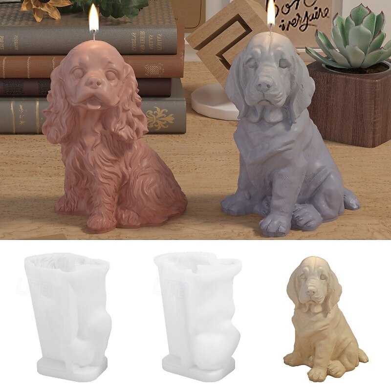 8 Stück Hundeform Silikonform dreidimensionales Tier handgemachte Gips Ton KerzenhalterForm 2025 - $38.99 –P7