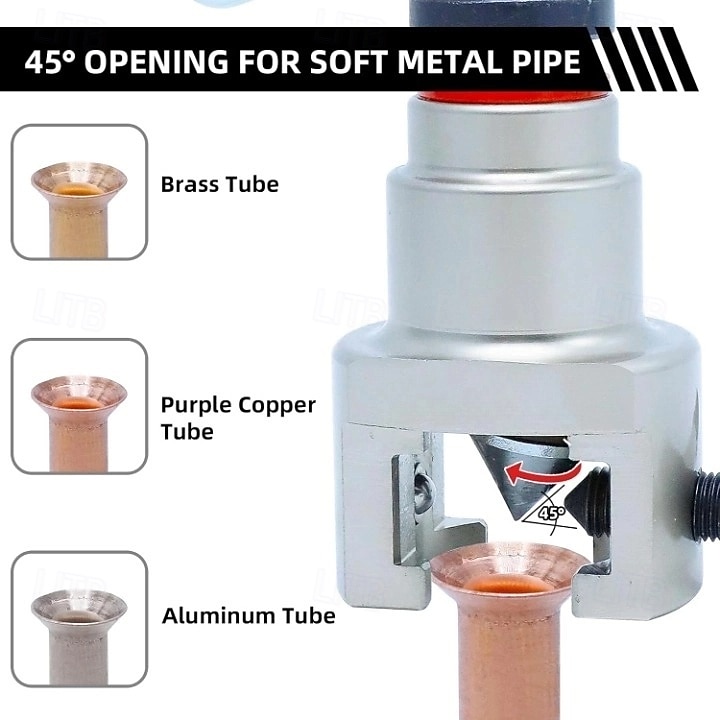 metrische inch orbitale flare-tool airconditioning flare-tool voor R407C/R410A met pijpsnijder, 5-19 mm, 3/16"-3/4" 2025 - $191.99 –P2