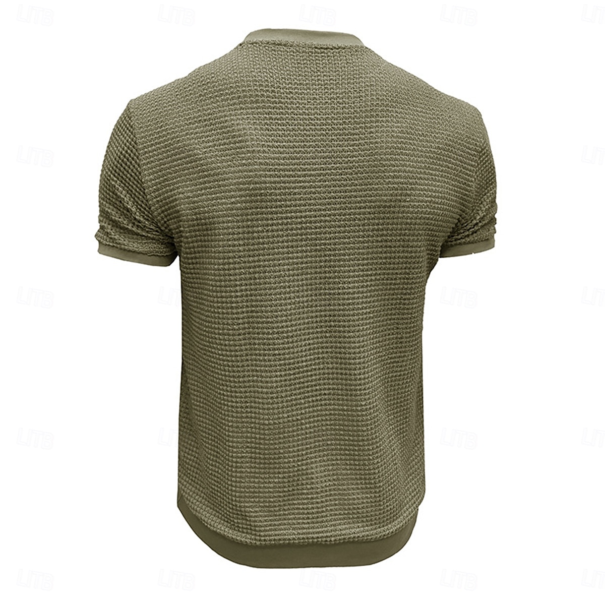 Per uomo Maglietta a Maglia Waffle Maglietta Manica Corta Girocollo Estate Tutte le stagioni Blocco di colori Testurizzato Moda Designer Casual Bottoni Base All'aperto Casuale Quotidiano Esercito del 2025 a $18.99 –P3