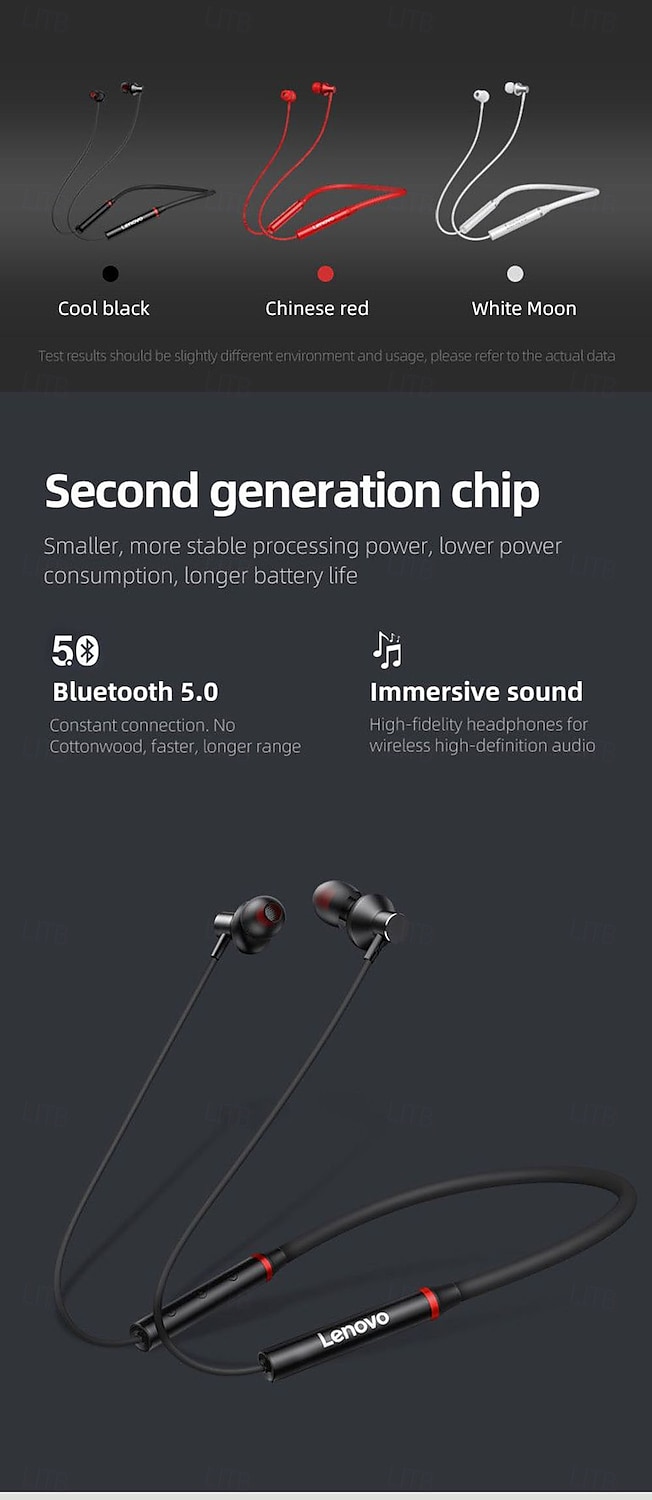 Origial Lenovo HE05X Bluetooth 5.0 Magnetic Absorption In-ear Design Earphones Skin-touching Headset HiFi Sound Headphones 2025 - $18.99 –P2