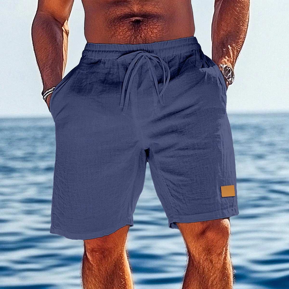 Per uomo Shorts Shorts di Lino Pantaloncini Estivi Shorts da Spiaggia Coulisse Elastico in vita Gamba Dritta Semplice Comodità Traspirante Lunghezza al ginocchio All'aperto Quotidiano Ferie Vacanza del 2025 a $18.99 –P12