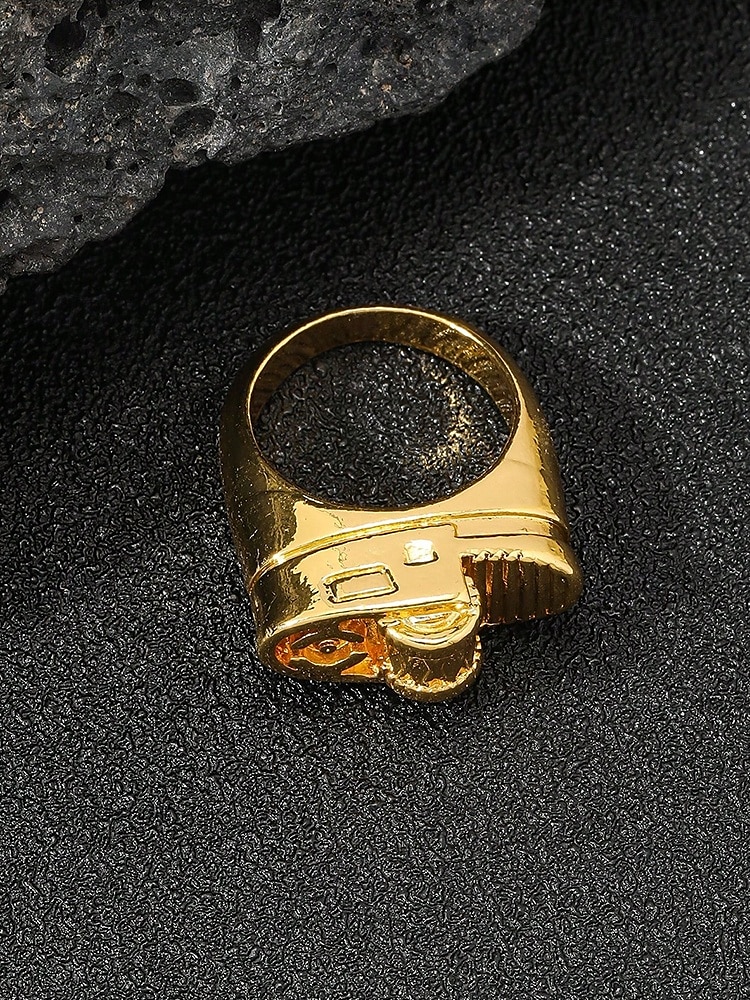 Men's Gold Alloy Lighter Ring - Bold mechanical design style, A stylish men's party nightclub gift accessory 2025 - $8.99 –P8
