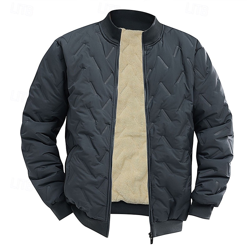 Per uomo Giacca in Pile Giacca imbottita Giacca invernale Esterno Caldo Abbigliamento da trekking Abbigliamento da trekking Inverno Autunno Top Campeggio / Escursionismo / Speleologia Corsa Grigio del 2025 a $31.99 –P2