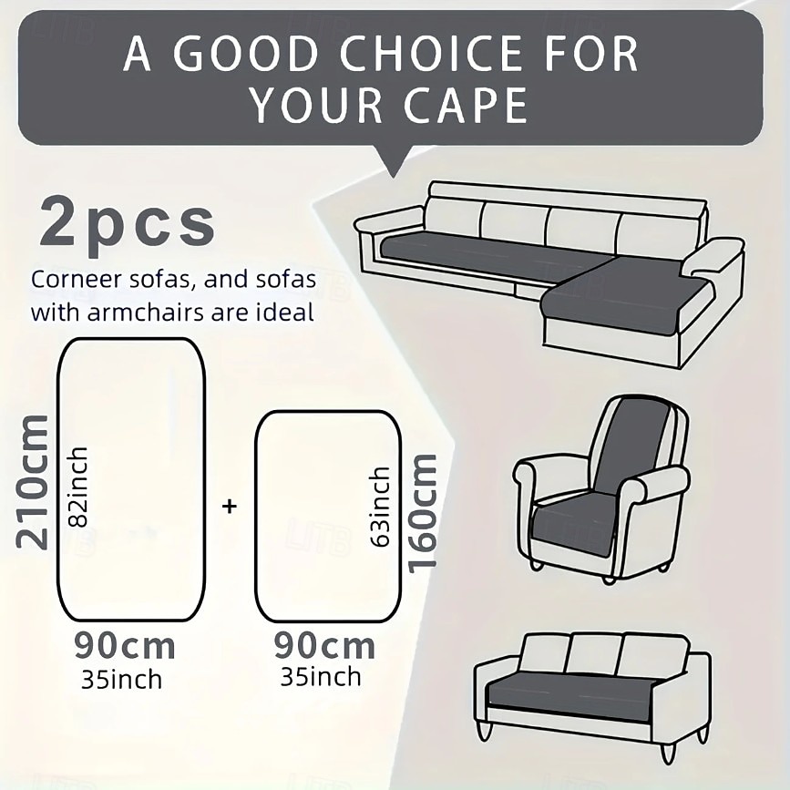 2pcs Modern Geometric L-Shaped Sofa Covers in Blue White Durable, Pet Friendly Couch Protectors with Quilted Design Machine Washable, Fits Sectional Sofas  Sofa Protection Cover Contemporary Sty 2025 - $39.99 –P15