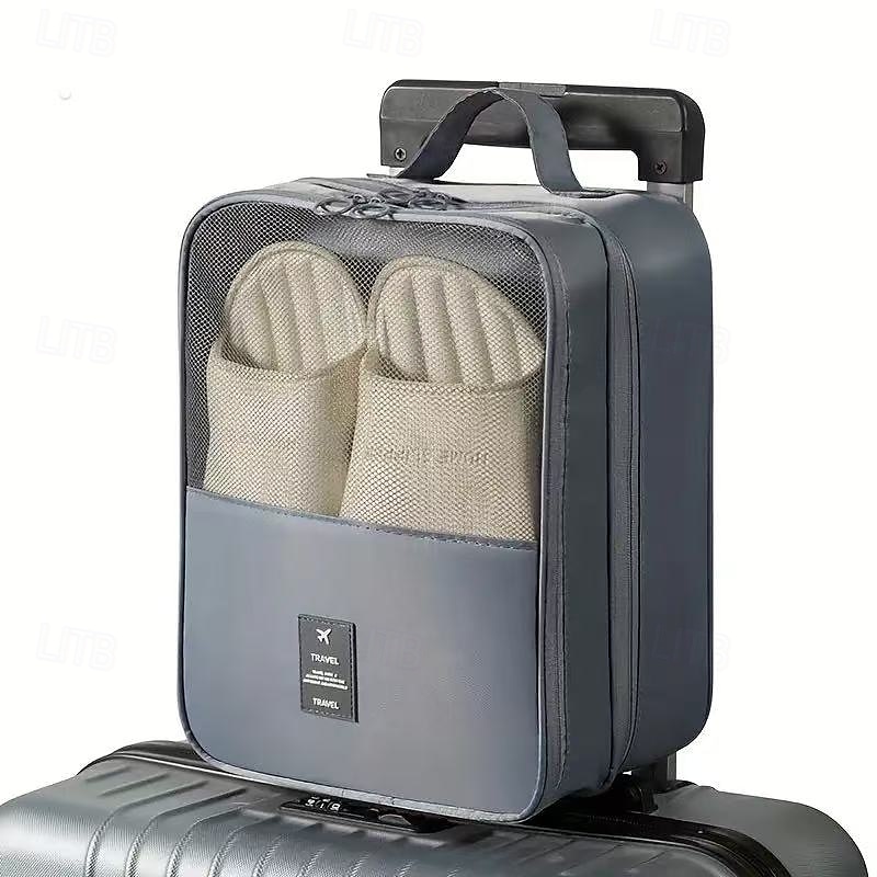 Organizador para pendurar sapatos de viagem, bolsa para sapatos de viagem de poliéster lavável e multifuncional de grande capacidade com vários compartimentos, acessório de bagagem que economiza de 2025 por $11.99 –P4