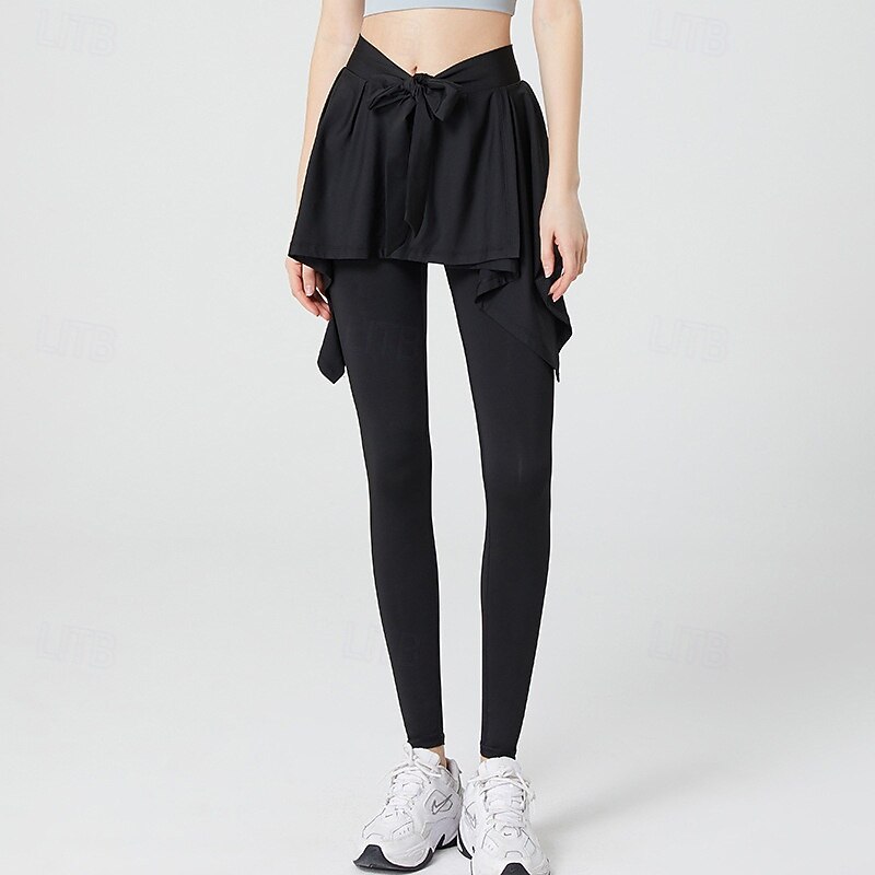 Mujer Pantalones de fitness Pantalones de pilates Pantalones de yoga 2 en 1 Ligero Gimnasio Pilates Zumba Prendas de abajo Color sólido Violeta Negro Azul Otoño Deportes Ropa de Deporte Delgado 2025 - $25.99 –P5