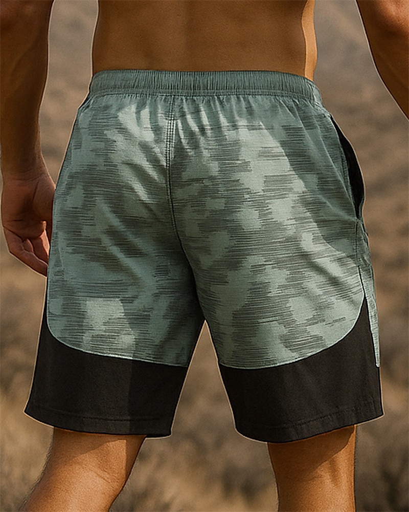 Homens Shorts de caminhada Retalhos Ao ar livre Normal Respirável Secagem Rápida Leve Elástico Calção Cintura elástica Verde Escuro Cinzento Tênis Golfe Corrida M L XL XXL XXXL de 2025 por $24.99 –P3