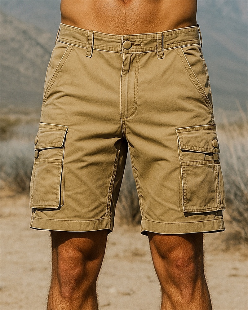 Herren Cargoshorts Wandershorts Tarnung Sommer Außen Normale Passform Schnelltrocknend Leicht Elastisch Atmungsaktiv Shorts Cachi scuro Armeegrün Baumwolle Tennis Golfspiel Laufen 29 30 31 32 34 2025 - $22.99 –P5