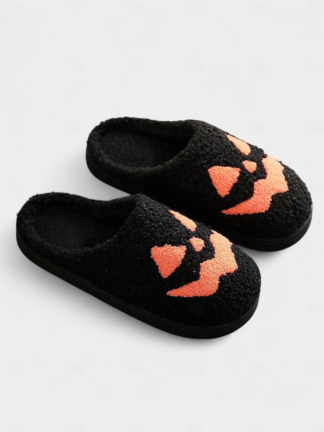 Women's Halloween Pumpkin Face Slippers - Cozy Orange Plush Indoor Shoes with Jack-O'-Lantern Design for Fall Nights,Costume Parties & Gifts 2025 - $14.99 –P4