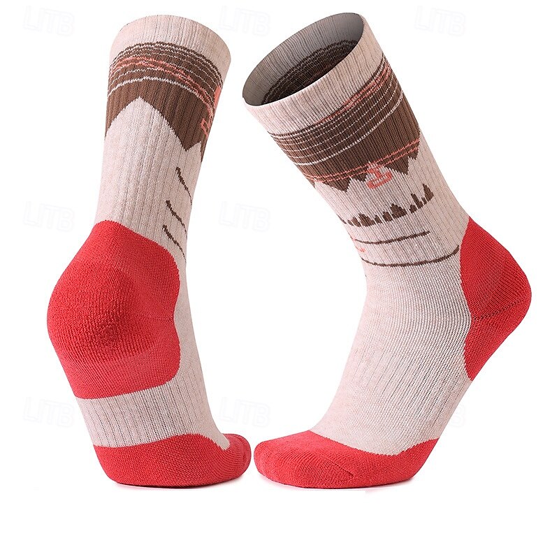1 Par Mujer calcetines de lana merino Calcetines de senderismo Calcetines para correr Mantiene abrigado Transpirable Anti ampollas Grueso Invierno Al aire libre tripulación media Retazos Lana Merina 2025 - $14.49 –P10