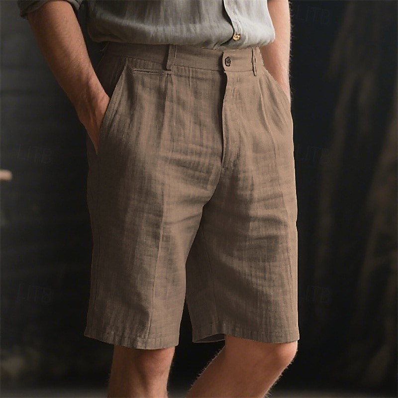 Miesten Shortsit Liinavaatteet Kesähousut Rantahousut Napit Tasku Tavallinen Mukavuus Hengittävä Lyhyt Loma Pyhäpäivä Hiekkaranta Havaijilainen Boheemi Valkoinen Khaki 2026 - $24.99 –P4