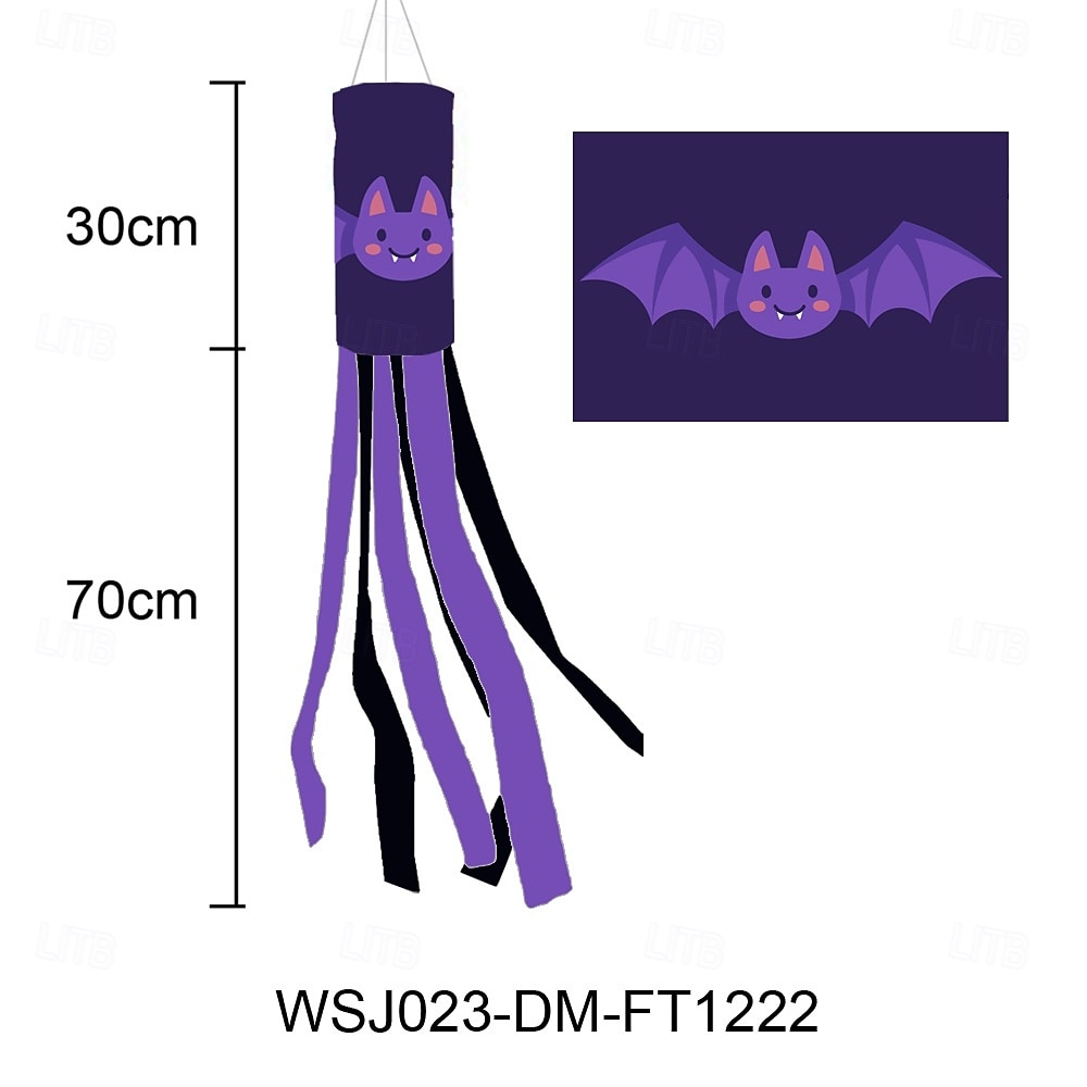 Halloween Windsock Flag 39 Inch Spooky Cartoon Flag Wind Socks Pumpkin Bat Ghost Monster Outdoor Hanging Decoration for Home Yard Patio Lawn Garden Tree Party Decoration 2025 - $8.99 –P5