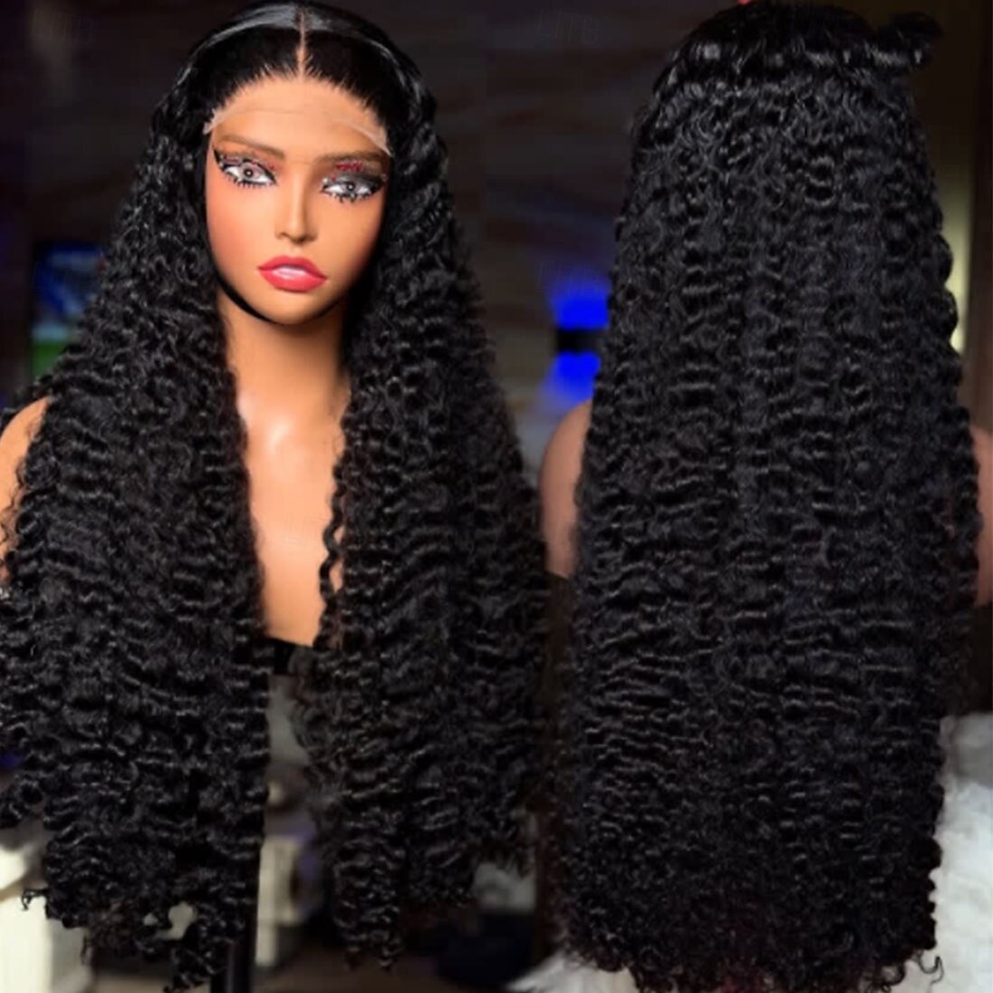 Peruca de cabelo humano 100% virgem, parte 5x5, sem cola, fechamento de renda, cabelo cacheado birmanês, 13x4, peruca de cabelo humano frontal com renda e cabelo de bebê pré-arrancado para mulheres de 2025 por $242.89 –P2