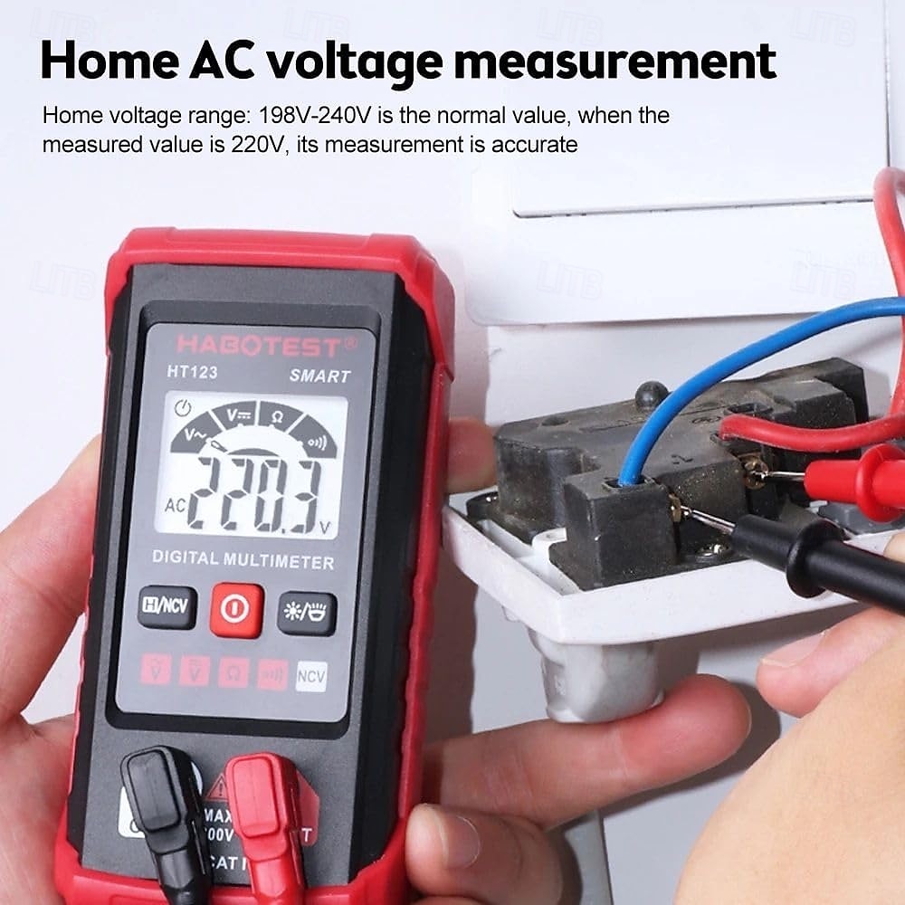 ht123 intelligens digitális multiméter AC/DC feszültség ellenállás folytonosságmérés teszter elektromos ncv multiméter háttérvilágítással 2025 - $29.99 –P6