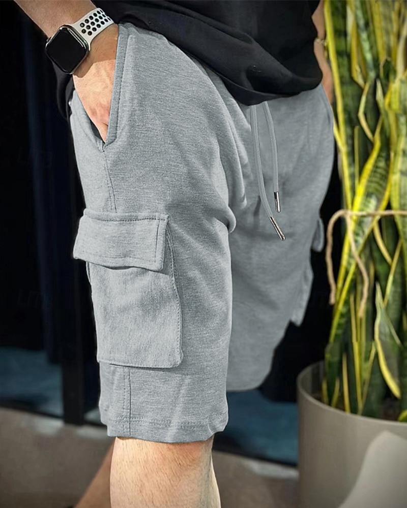 Men's Athletic Shorts Sweat Shorts Shorts Summer Shorts Pocket Drawstring Elastic Waist Plain Comfort Breathable Short Outdoor Sports Classic Casual Black Blue Micro-elastic 2026 - $20.99 –P13