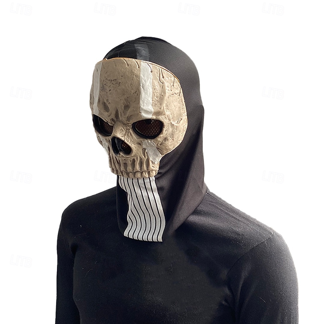 Halloweenská vojenská taktická maska lebky pro dospělé, realistické strašidelné kostýmy, latexová maska na obličej, vojenská taktická maska lebky na halloweenskou párty 2025 - $27.99 –P14