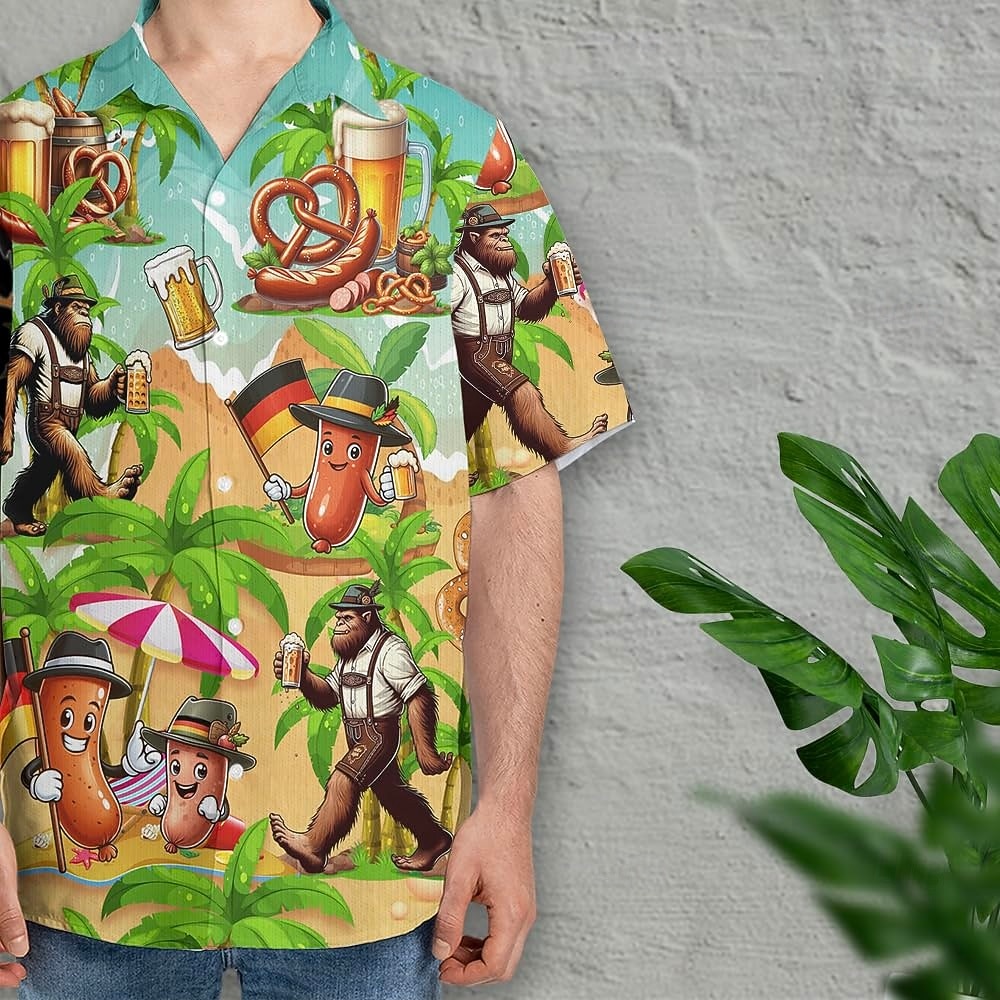 Hawaiian Shirts Aloha Shirt Bavarian Munich German Alpine Graphic for Men's Adults' 3D Print  for Carnival Oktoberfest Beer Beach Vacation Party 2026 - $23.99 –P16