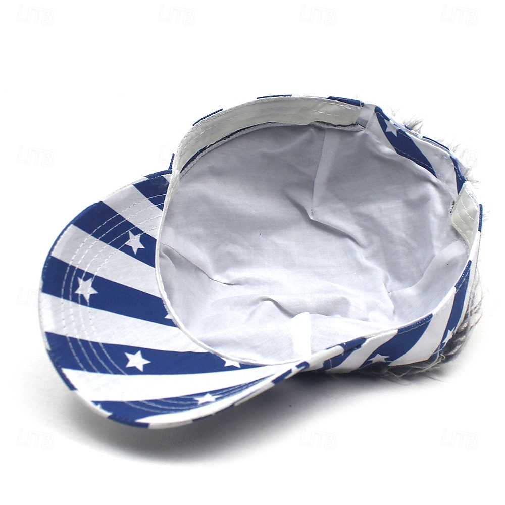 Homens Chapéu de viseira com perucas espetadas Viseira de cabelo falso Peruca Homens Chapéu de Sol Boné de beisebol chapéu de peruca Café Cinzento Combinação Poliéster / Algodão Imprimir Moda Casual de 2025 por $9.99 –P6