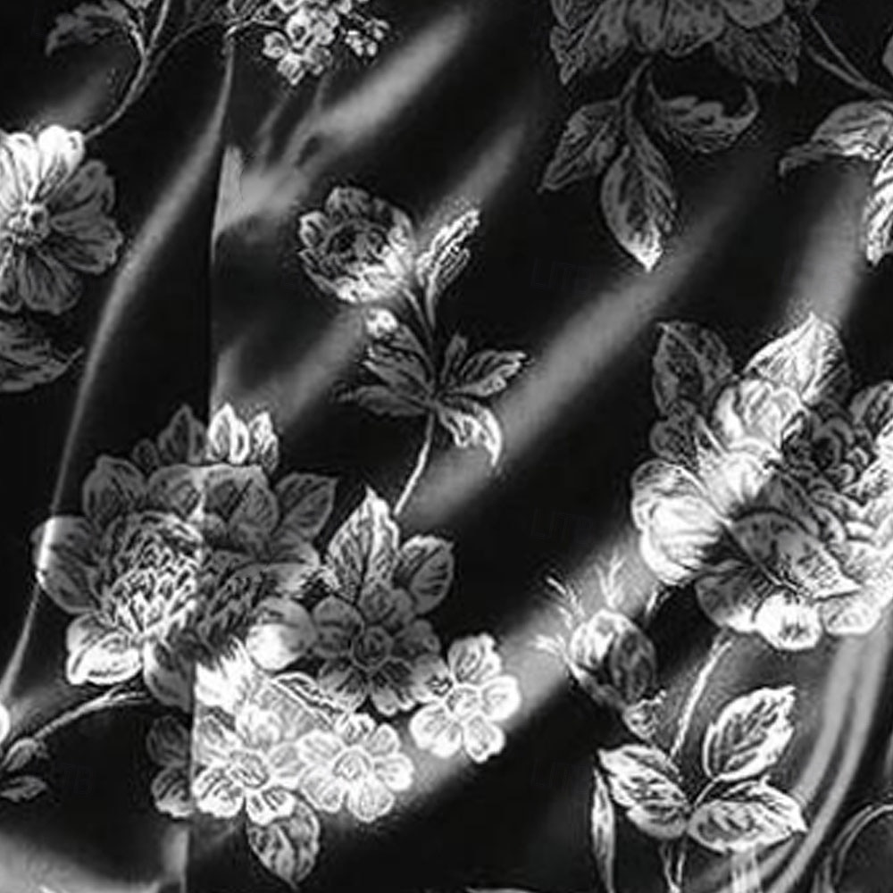 Voor heren Bloemenprint Bloemen Satijnen overhemd Overhemd Overhemd met knopen Lange mouw Mode-casual Vakantie Feestdagen Zomer Lente Herfst Strijkijzer Overhemden met kraag 3D-afdrukken Zwart 2025 - $27.99 –P2
