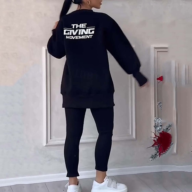 Women's Tracksuit Sweatsuit Activewear Set Pocket Solid Colored Clothing Suit Fall Black Blue Gym Workout Sports Thermal Warm Windproof Soft Long Sleeve Sport Activewear Micro-elastic Regular Fit 2025 - $31.99 –P7