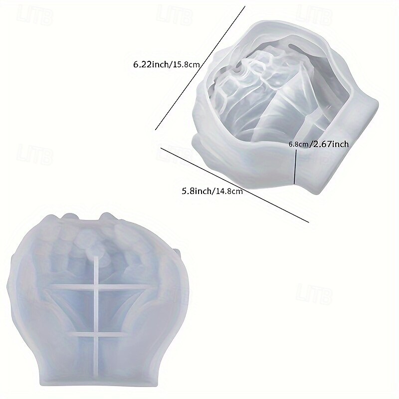 Moule en silicone multifonctionnel en forme de main - idéal pour la fabrication de bijoux en résine, de bougies, de plantes succulentes et de décorations créatives pour la maison - kit de bricolage de 2025 ? $11.99 –P4