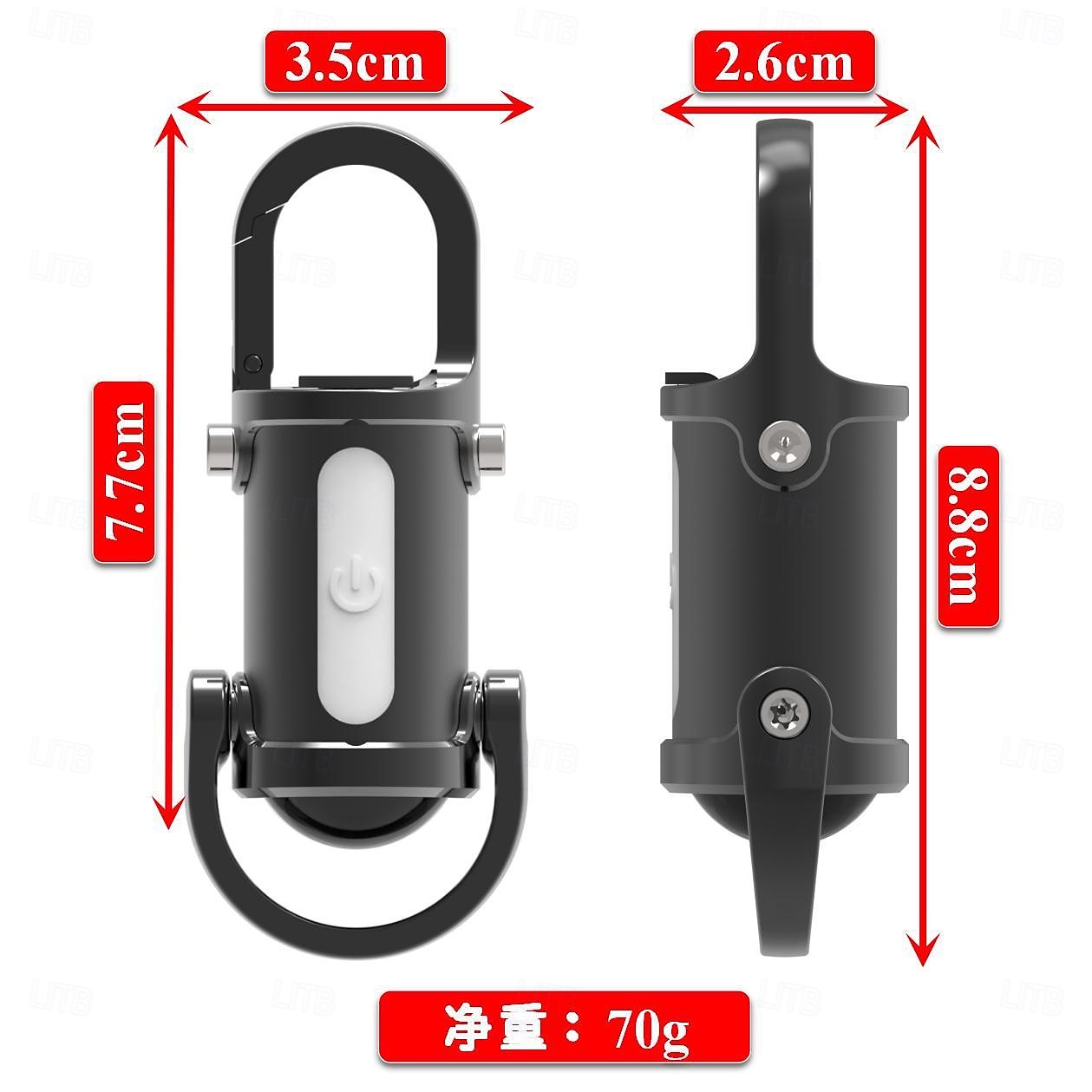 פנסי מפתחות נטענים, פנסי מיני EDC 1200 לומן, פנסי עבודה עם מפתחות COB 7 מצבי תאורה, פנס מפתחות מיני בהיר להליכה, חיפוש וטיולים רגליים 2025 - $27.99 –P6