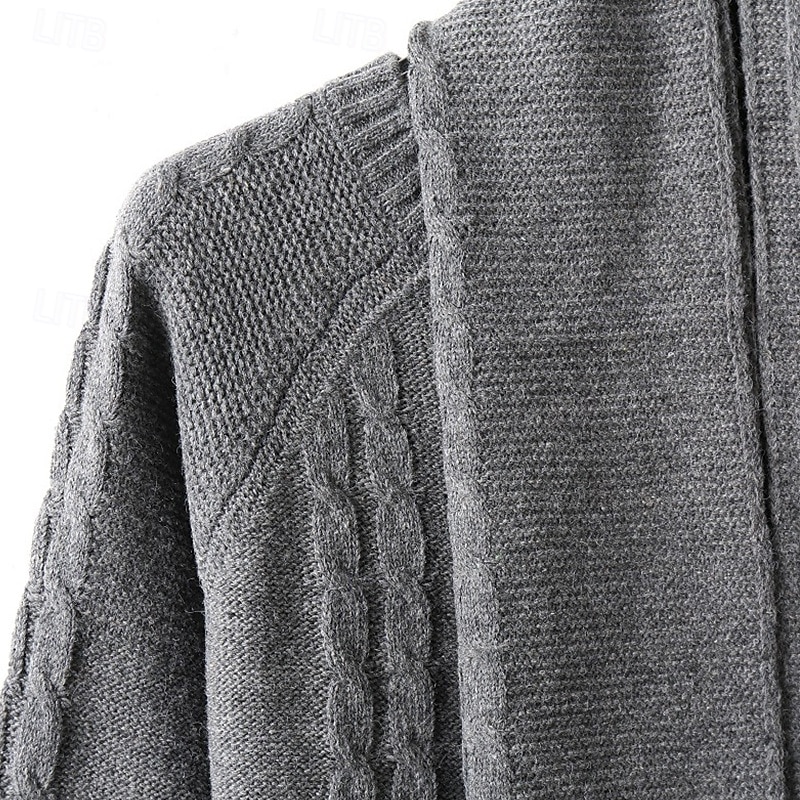 Herren Pullover Gerippt Zopfmuster Stricken Normale Oberteile Gestrickt Schmale Passform Einfach Rundhalsausschnitt Strickware Moderne zeitgenössische Lässig Alltagskleidung Bekleidung Herbst Winter 2025 - $39.99 –P9