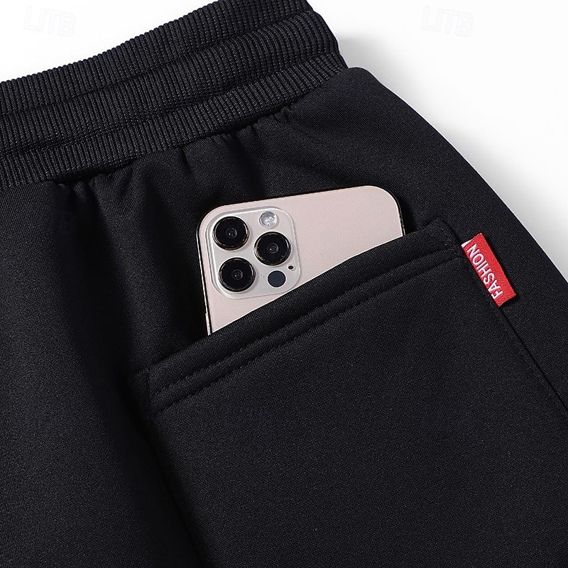 Bărbați Παντελόνι πεζοπορίας Palton de iarnă Pantaloni din lână Pantaloni termici Iarnă Toamnă În aer liber Fit regulat Cald Pantaloni Buzunar Talie elastică Gri Închis Negru Camping / Drumeții 2026 - $25.99 –P15