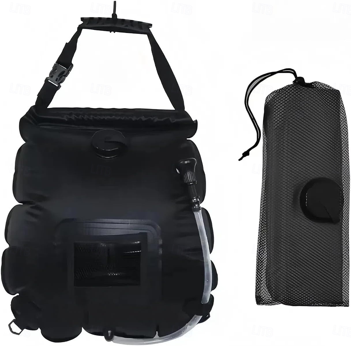 Borsa doccia solare portatile per campeggio, doccia riscaldata dal sole con indicatore di temperatura, doccia esterna a prova di perdite per escursionismo, spiaggia, viaggio &uso di emergenza del 2025 a $34.99 –P2