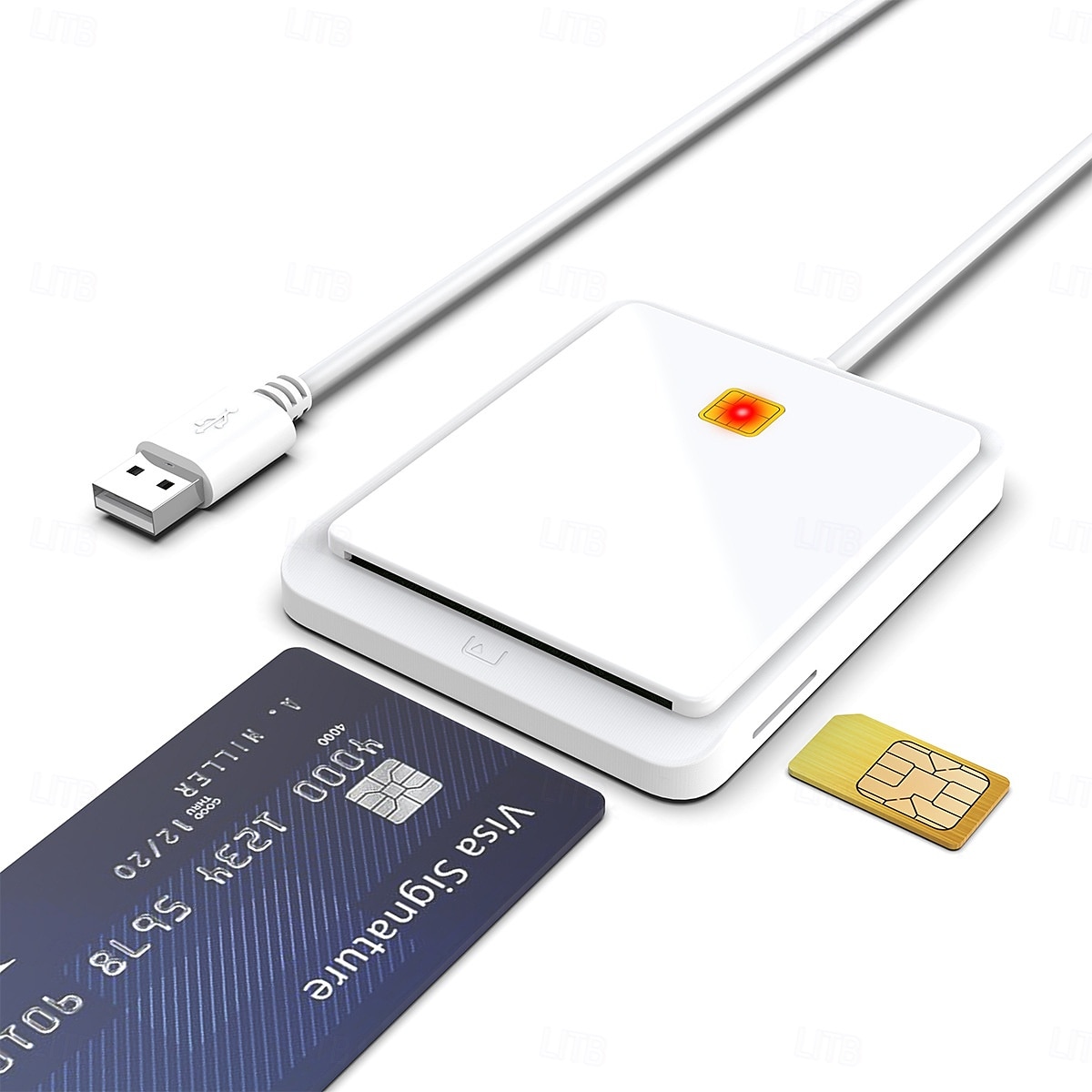 lettore di smart card IC/USB/credito/ID/bancomat EMV del 2025 a $17.99 –P1