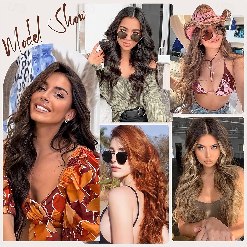 Clip in Curly Hair Extensions 4PCS Long Wavy Synthetic Thick Hairpieces with Fiber Double Weft for Women Hair Full Head 2026 - $28.99 –P9