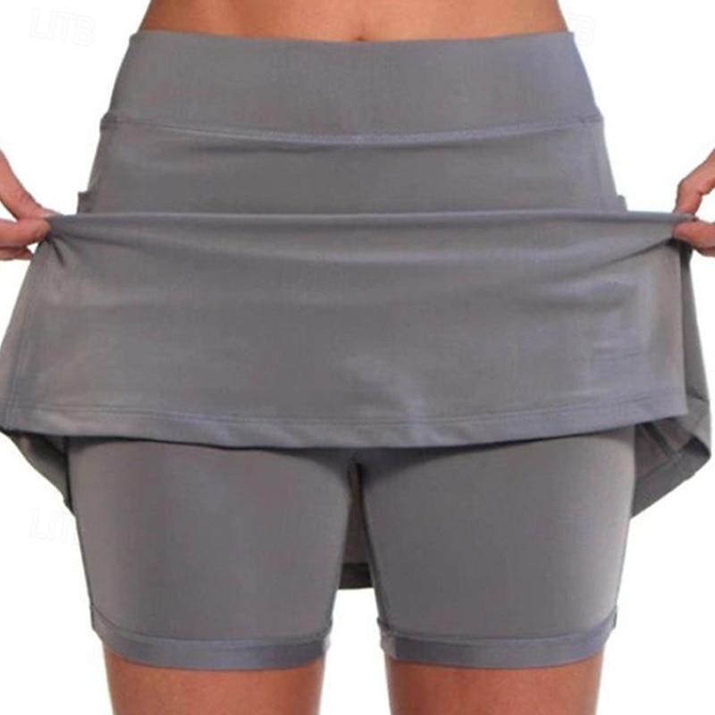 Dámské Kalhoty Skort Šortky proti oděru Šik ven Na běžné nošení Krátký Přírodní Bez vzoru Elastický pas Pohodlný Venkovní Pohodlné Dovolená Víkend Oranžovo červená Jezerní modrá Černá Tmavě námořnická 2025 - $12.99 –P4
