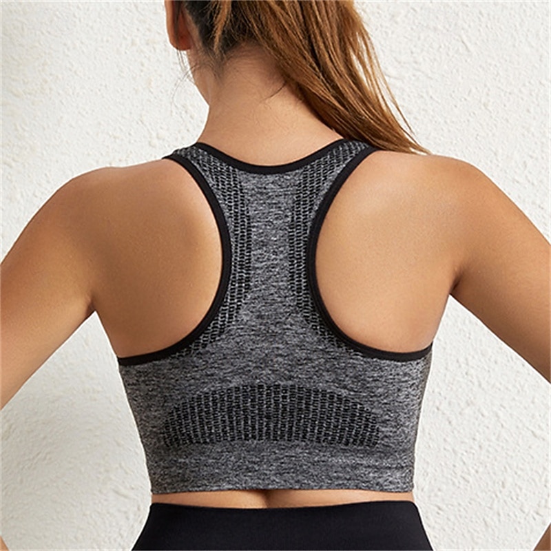 Mulheres Sutiã de ioga Sutiã Esportivo Sutiã Pilates Good Top Flexão Sem costura Antivibração Sem Fio Bloco de cor Esporte Roupas Esportivas Azul Céu Amarelo Academia Zumba Corrida de 2026 por $10.49 –P11