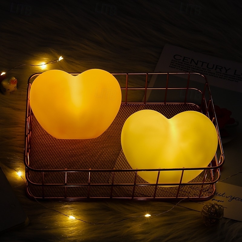 Heart Shaped Night Light for Women, Personalized LED Lamp Gift for Mom Wife Girlfriend, Home Decor for Mother's Day, Valentine's Day, Birthday, Anniversary, Christmas 2025 - $5.99 –P5