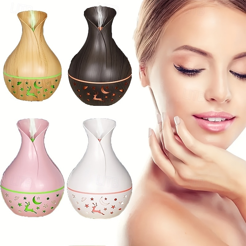 1pc USB Portable Humidifier with Essential Oil Diffuser  Quiet Operation Auto Shut-Off 7 Color Lights Nightlight for Home & Office Use - Plastic Material 2025 - $16.99 –P9