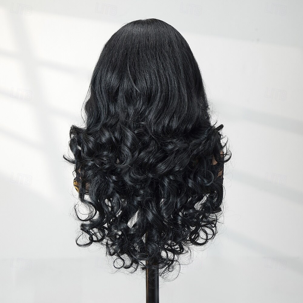 Synthetic Lace Wig Body Wave Style 22 inch Black Middle Part 13x6 Lace Front Wig Women's Wig Black 2026 - $81.99 –P5