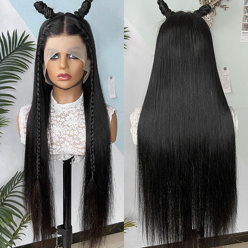 peruca de cabelo humano de renda completa, cor natural, peruca de cabelo liso, densidade 150% de 2026 por $282.59 –P2