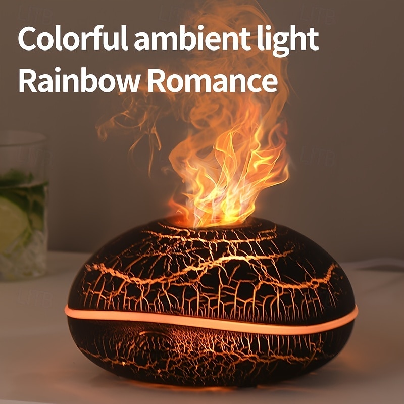 Humidificateur d'aromathérapie alimenté par USB avec 7 lumières de couleur - diffuseur d'huiles essentielles effet flamme conception sans filtre pour une ambiance de chambre relaxante de 2025 ? $36.99 –P9