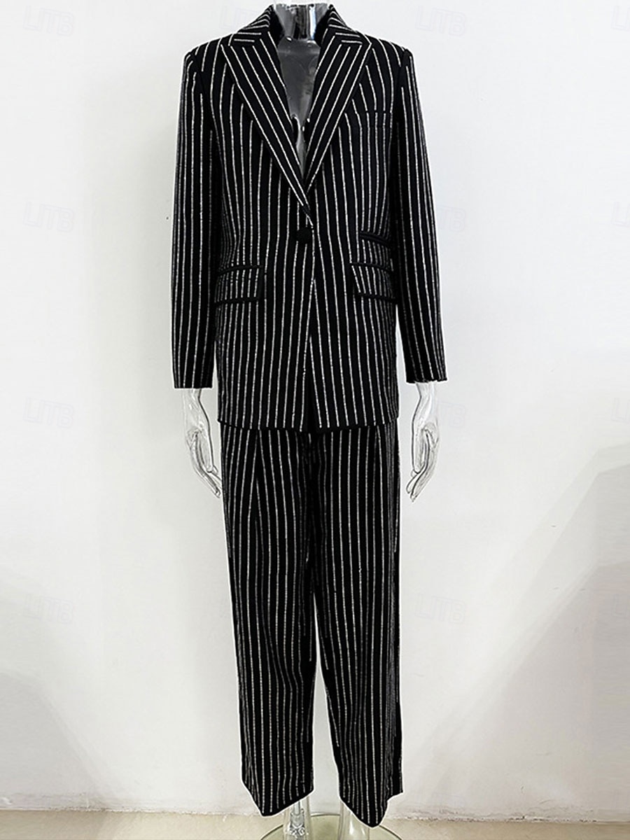 Anzug Mutter der Braut Kleid Elegantes Hemdkragen Knöchellang Polyester Langarm mit Knöpfen 2025 - $169.99 –P2