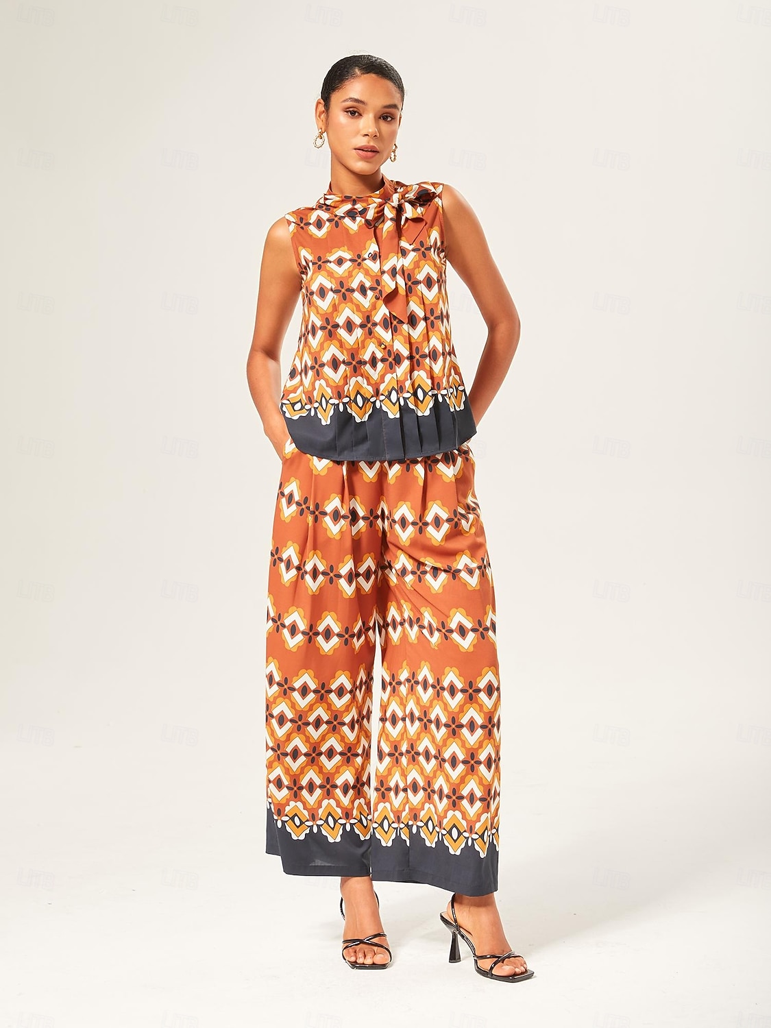 Per donna Femminile Culotte Gamba Larga Lunghezza intera Elegante Bohemien Vacanza Casuale Arancione Estate XS S M del 2025 a $64.99 –P3