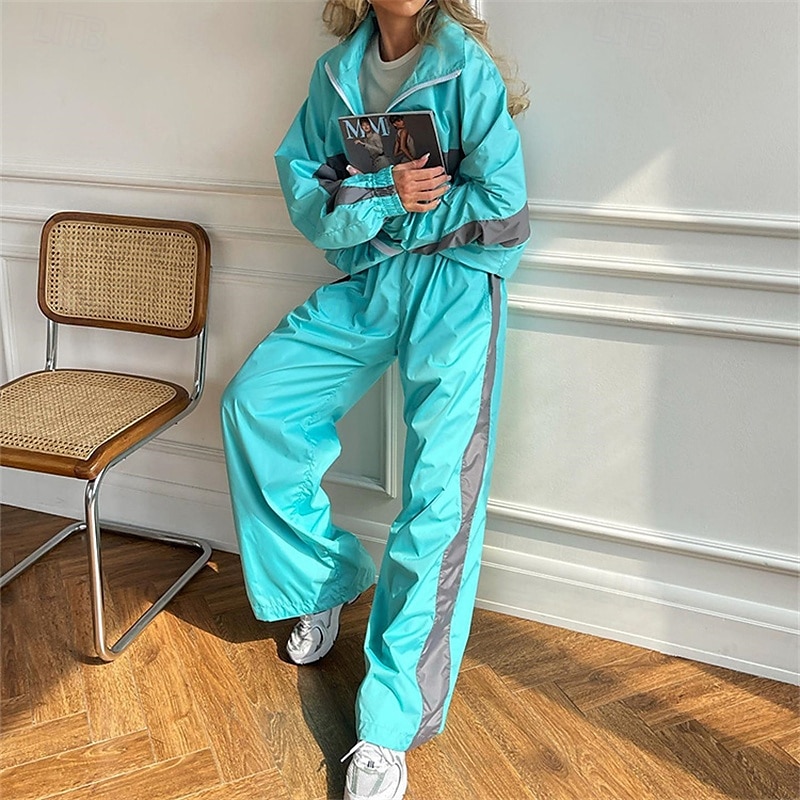 Mujer Tracksuit Sudadera Conjunto de Ropa Deportiva Bolsillo Bloque de color Trajes de Yoga Otoño Invierno Negro Rosa Gimnasio Rutina de ejercicio Deportes Mantiene abrigado Resistente al Viento Suave 2026 - $62.99 –P14