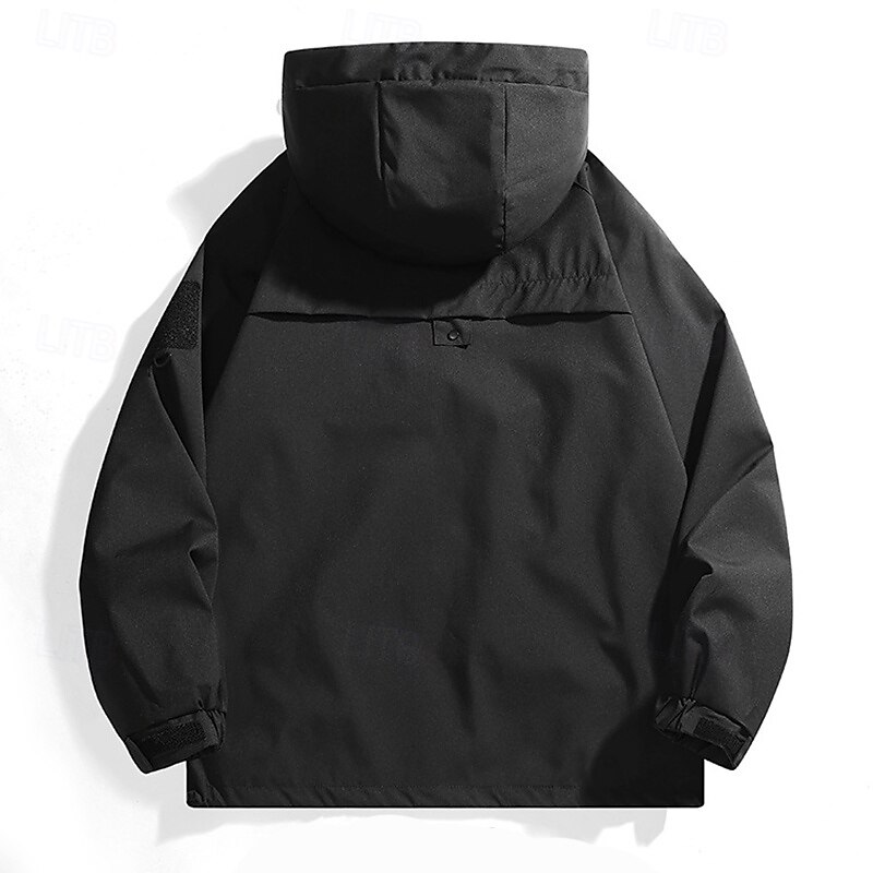 Herren Windjacke Wanderjacke Regenmantel Außen Wasserdicht Winddicht Wanderoutfits Wanderbekleidung Frühling Herbst Oberteil Camping / Wandern / Höhlenforschung Laufen Schwarz Purpur Grün 2025 - $21.99 –P5
