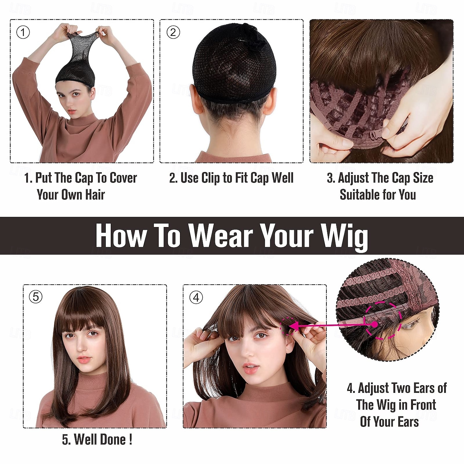 Mullet Wig with Bangs 70s Disco Party Mens Hippie Wigs Brown Long Curly Male Wig Halloween Costumes 80s Rocker Wig 2025 - $27.99 –P4
