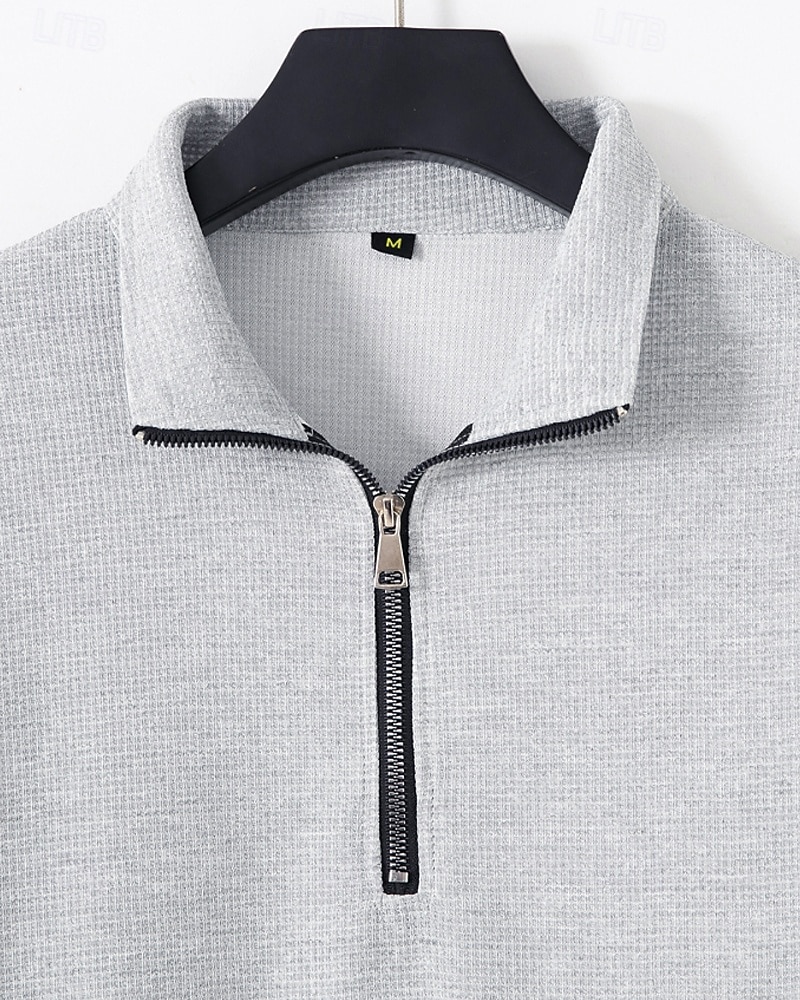 Per uomo Tuta da Ginnastica Pantaloni da Tuta Pista superiore Tasca con cerniera Tinta unita Completo Abbigliamento Autunno Nero Bianco Palestra Athleisure Corsa Antivento Manica Lunga Sport del 2026 a $44.99 –P10