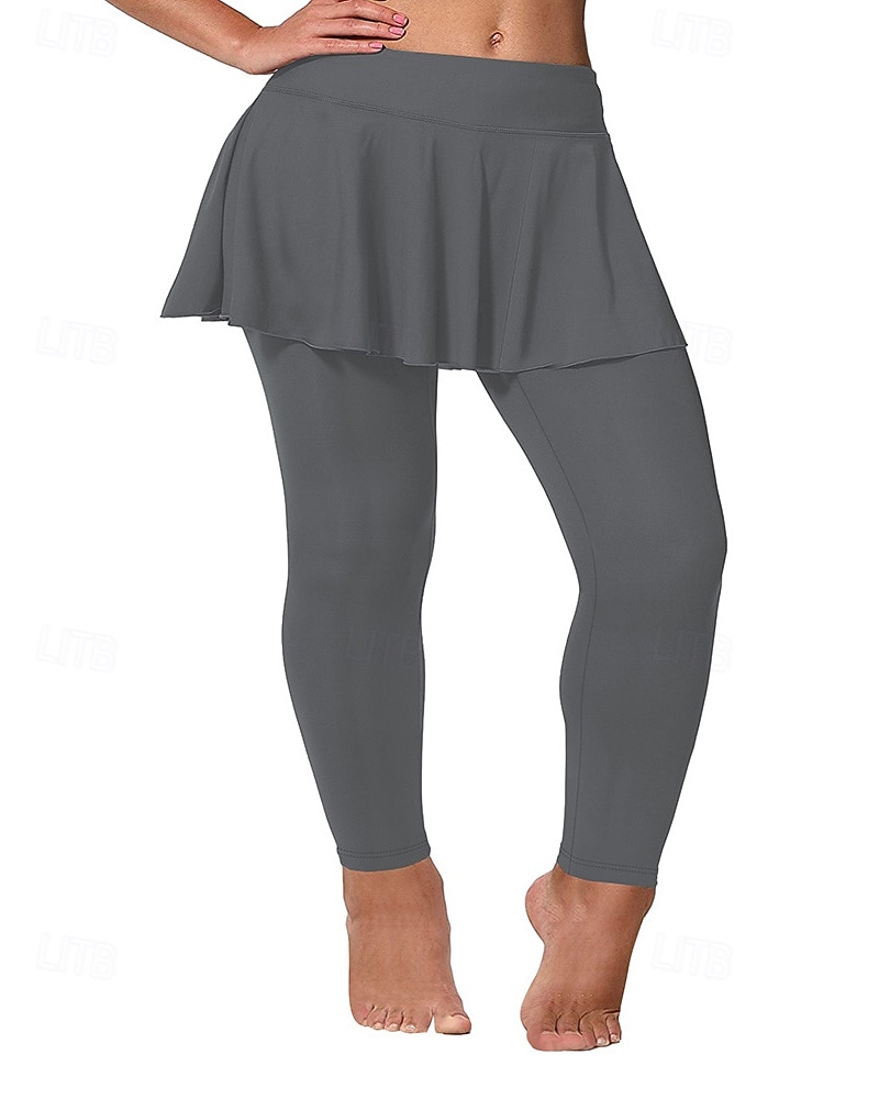 Mujer mallas de pilates pantalones deportivos Mallas Leggings de Yoga Bolsillo Ligero Pilates Gimnasio Corriendo Pantalones Color sólido Gris oscuro Negro Borgoña Talla Grande Deportes Ropa de Deporte 2025 - $22.99 –P10